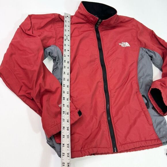 The North Face Windbreaker Womens Medium Red & Gray Colorblock Full Zip Jacket - Picture 6 of 11